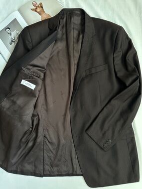 Versace Brown Satin-Lined Blazer
